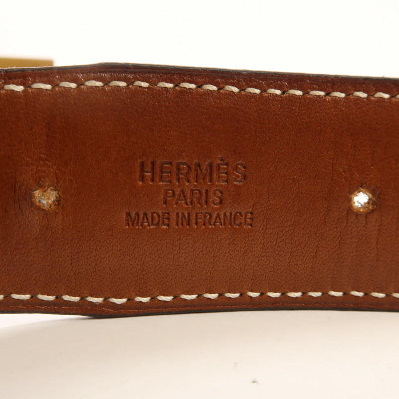 HERMES Box Calf皮革Constance Belt金扣皮帶-4