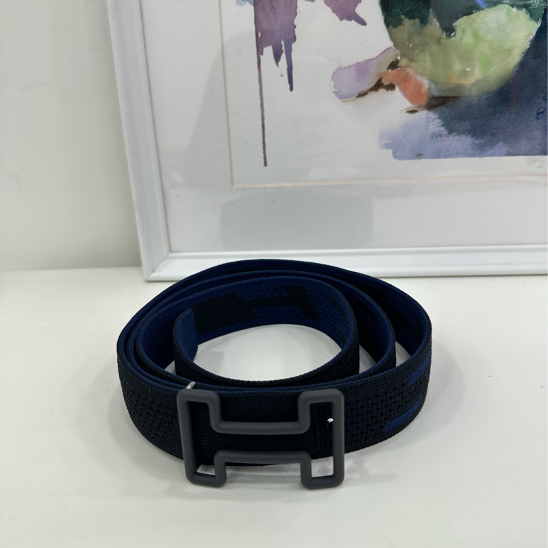 Hermes 愛馬仕 新款腰帶 皮帶 帆布材質 鏤空扣頭-1