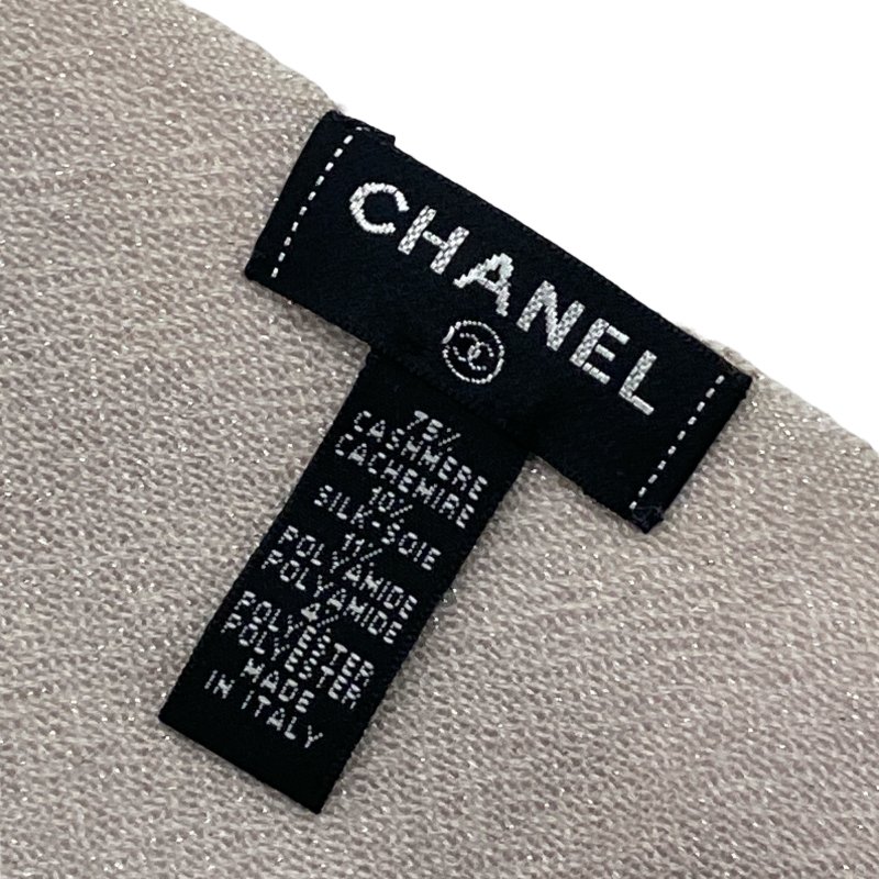CHANEL 香奈兒 喀什米爾羊毛 混紡 圍巾 裸粉色-3