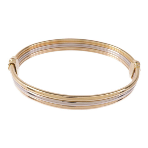 CARTIER 18K黃金/白金/玫瑰金Vintage Trinity Bracelet手鐲