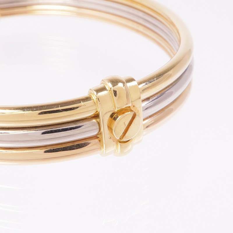 CARTIER 18K黃金/白金/玫瑰金Vintage Trinity Bracelet手鐲-5