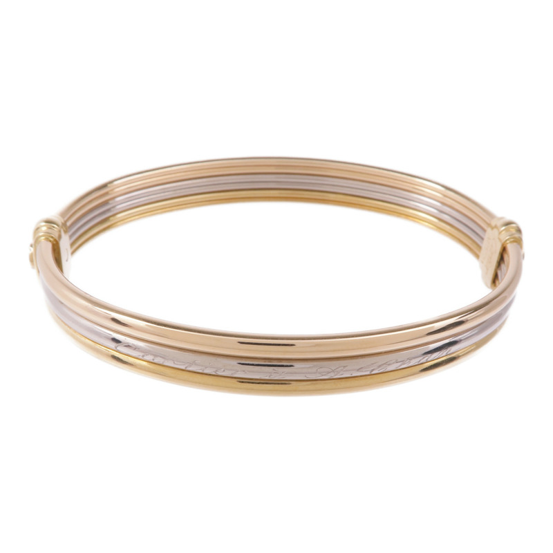 CARTIER 18K黃金/白金/玫瑰金Vintage Trinity Bracelet手鐲-6