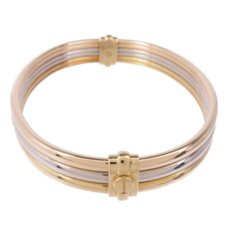 CARTIER 18K黃金/白金/玫瑰金Vintage Trinity Bracelet手鐲-7