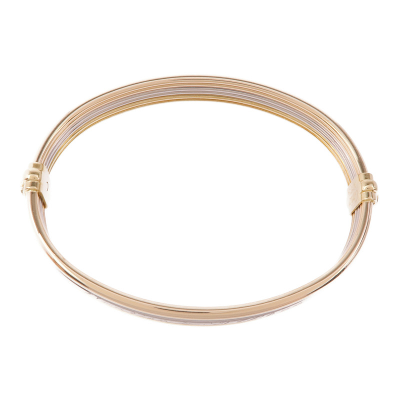 CARTIER 18K黃金/白金/玫瑰金Vintage Trinity Bracelet手鐲-9