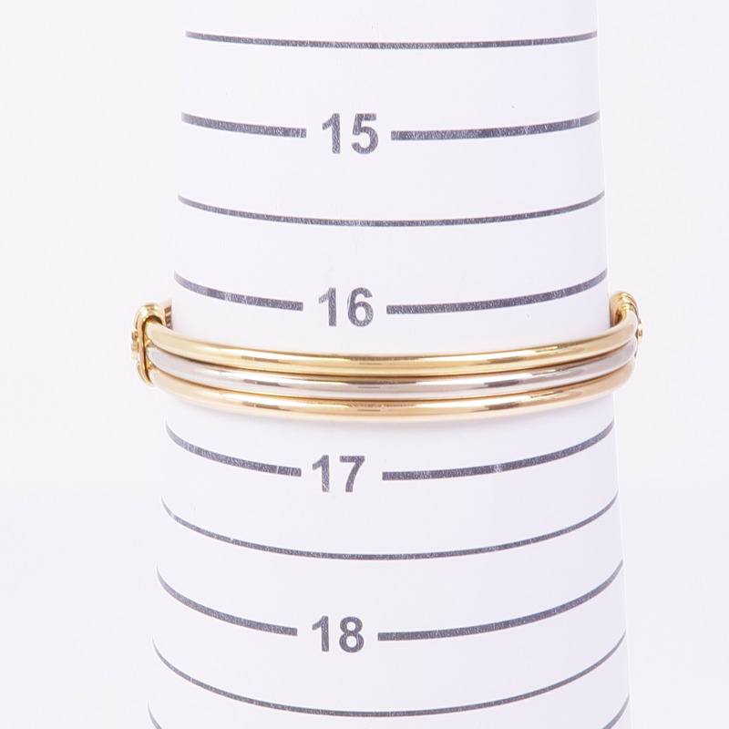 CARTIER 18K黃金/白金/玫瑰金Vintage Trinity Bracelet手鐲-10