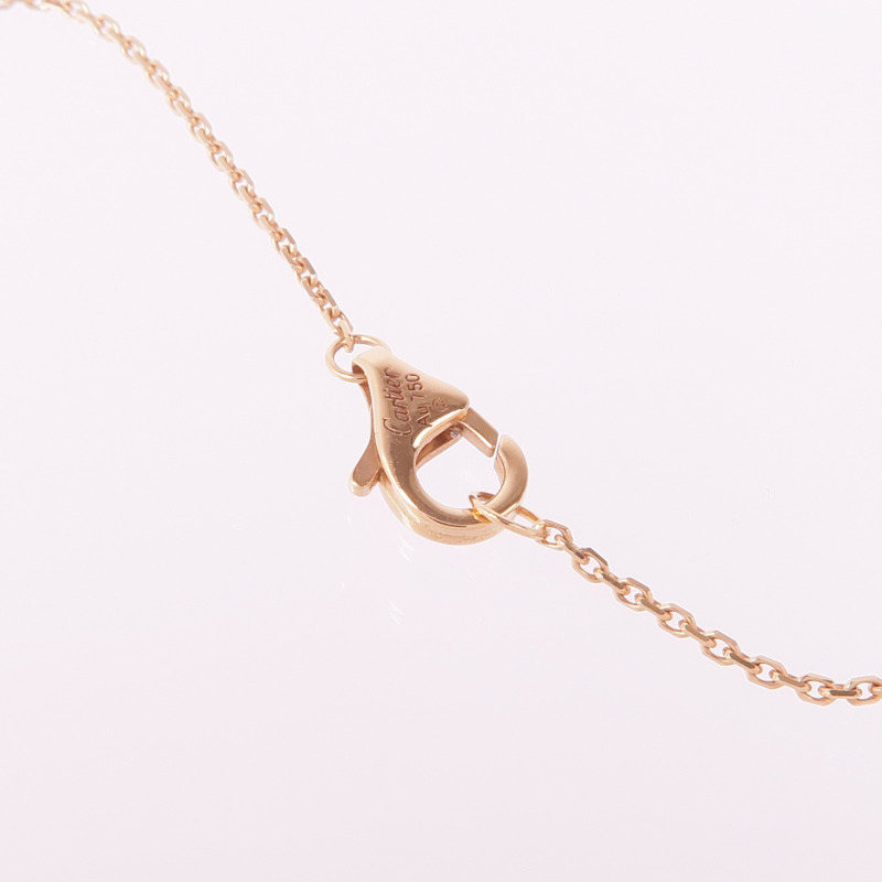 CARTIER 18K黃金/白金/玫瑰金Trinity Necklace With Pink Sapphire粉紅色藍寶石項鍊-3