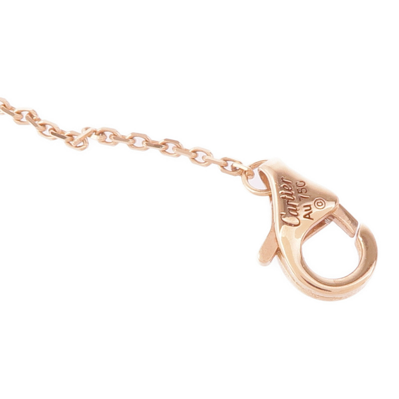 CARTIER 18K黃金/白金/玫瑰金Trinity Necklace With Pink Sapphire粉紅色藍寶石項鍊-4