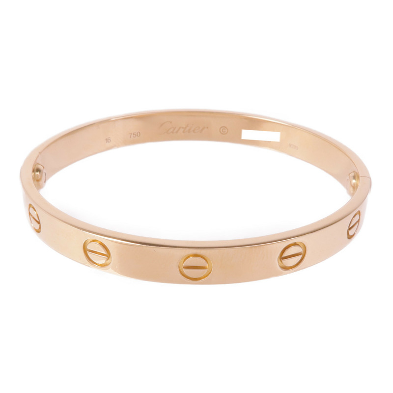 CARTIER 18K玫瑰金Love Bracelet手鐲Cartier#16-0