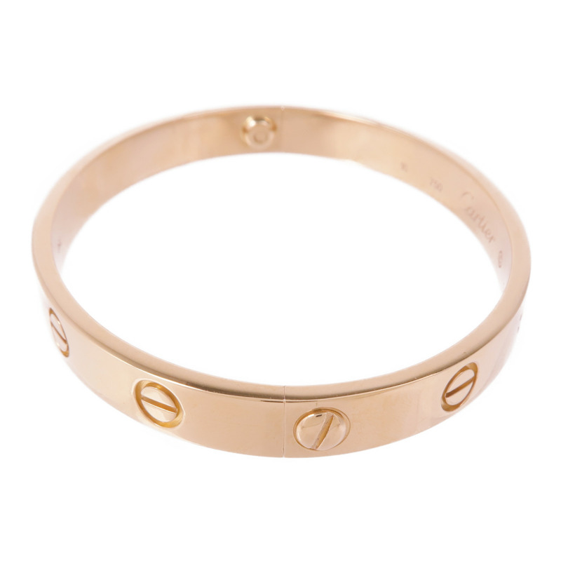 CARTIER 18K玫瑰金Love Bracelet手鐲Cartier#16-1