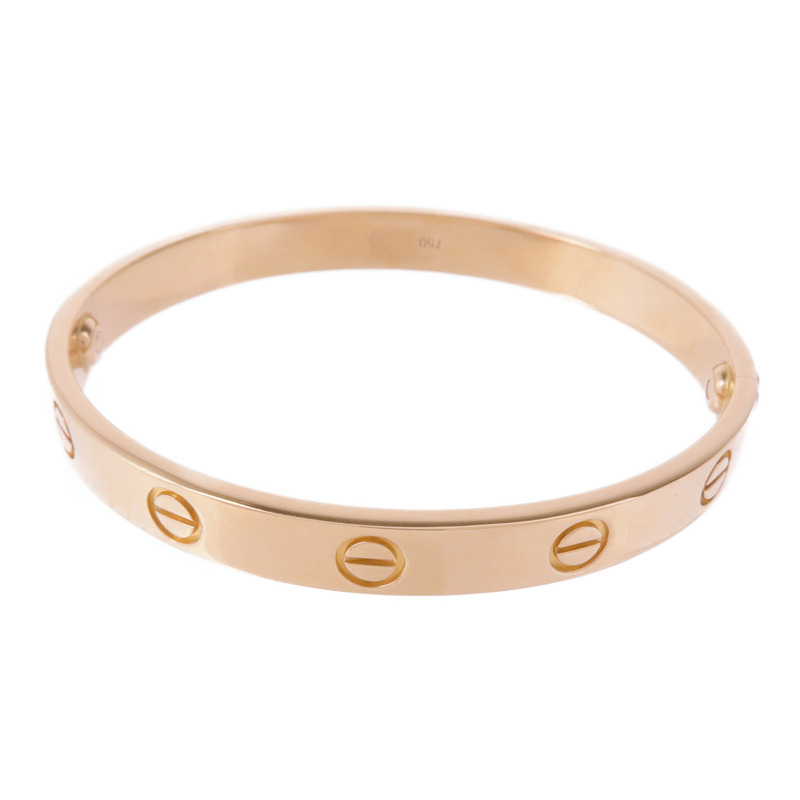 CARTIER 18K玫瑰金Love Bracelet手鐲Cartier#16-2