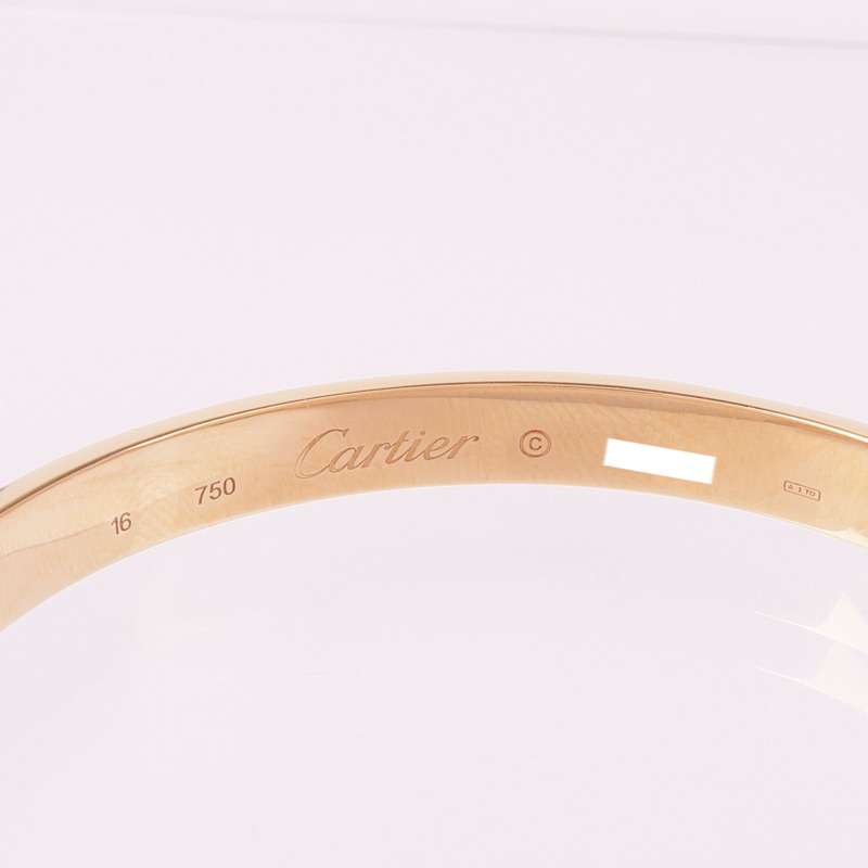 CARTIER 18K玫瑰金Love Bracelet手鐲Cartier#16-4