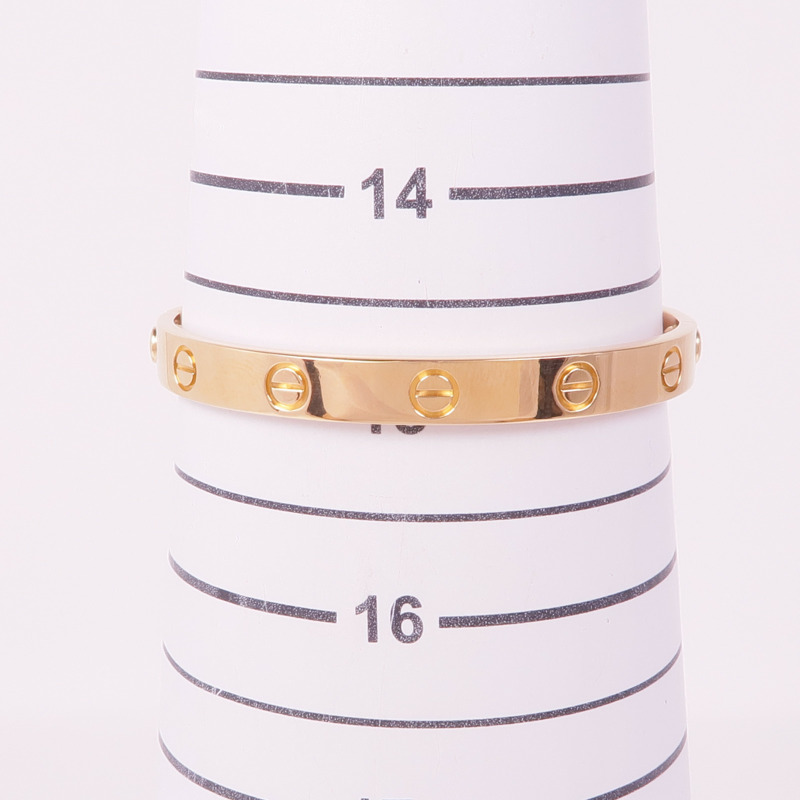 CARTIER 18K玫瑰金Love Bracelet手鐲Cartier#16-7