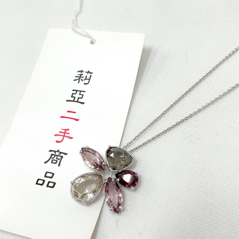 莉亞精品♡Swarovski 花朵項鍊 二手-2