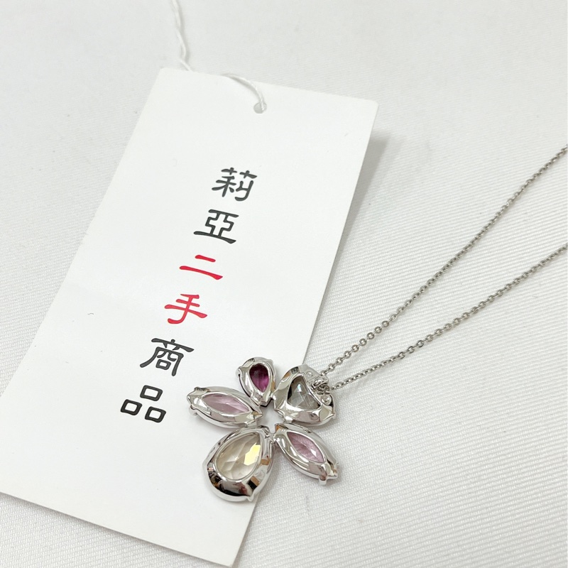莉亞精品♡Swarovski 花朵項鍊 二手-3
