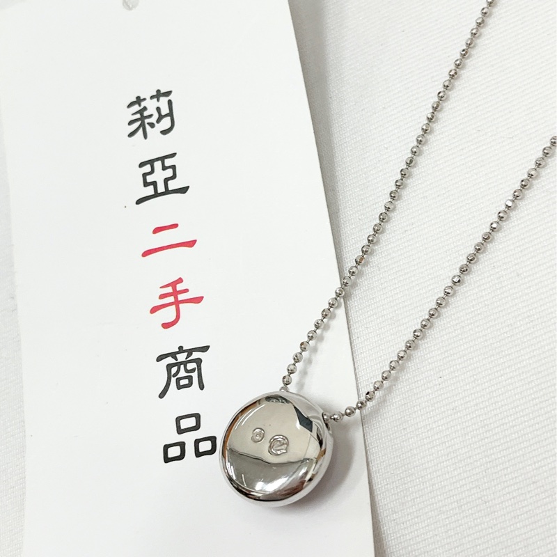 莉亞精品♡Swarovski 粉圓鑽項鍊 二手-3