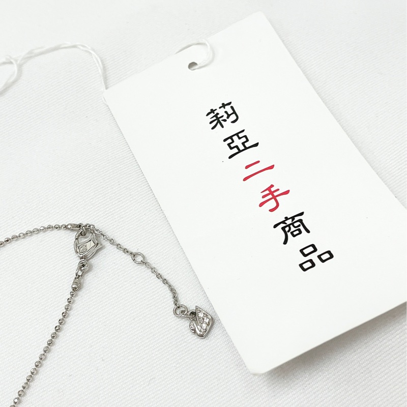 莉亞精品♡Swarovski 粉圓鑽項鍊 二手-6