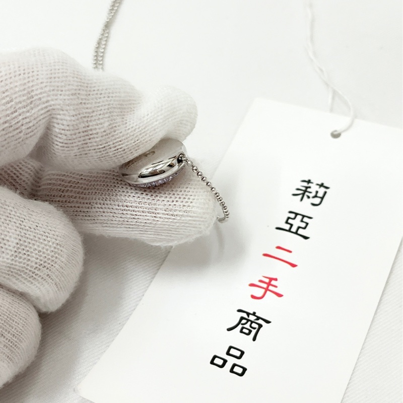 莉亞精品♡Swarovski 粉圓鑽項鍊 二手-8