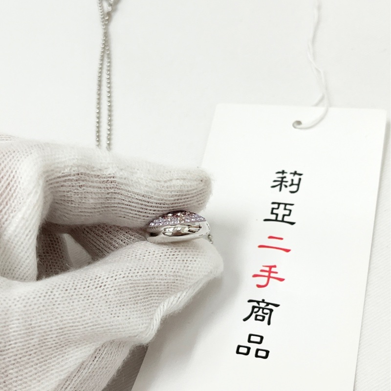 莉亞精品♡Swarovski 粉圓鑽項鍊 二手-10