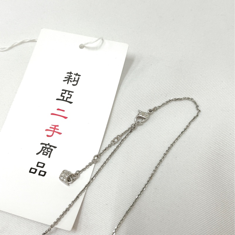 莉亞精品♡Swarovski 粉鑽愛心項鍊 二手-7