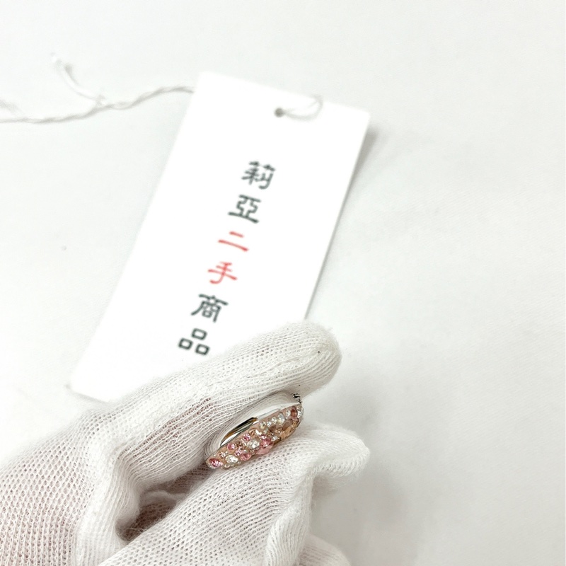 莉亞精品♡Swarovski 粉鑽愛心項鍊 二手-9