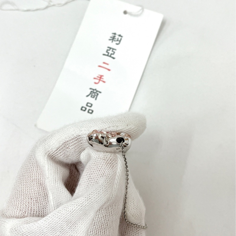 莉亞精品♡Swarovski 粉鑽愛心項鍊 二手-10