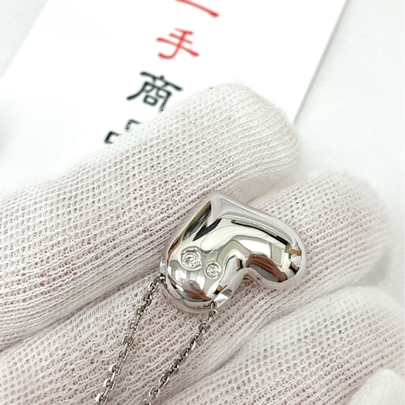 莉亞精品♡Swarovski 粉鑽愛心項鍊 二手-11