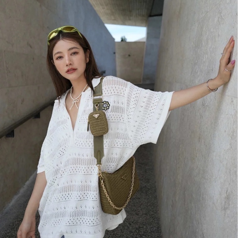 #全新閒置 #配件齊全🉑送禮 Prada三合一新款編制系列-2