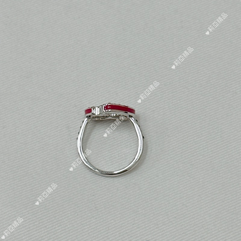 莉亞精品♡ SWAROVSKI 鏤空愛心戒指 二手美品-4