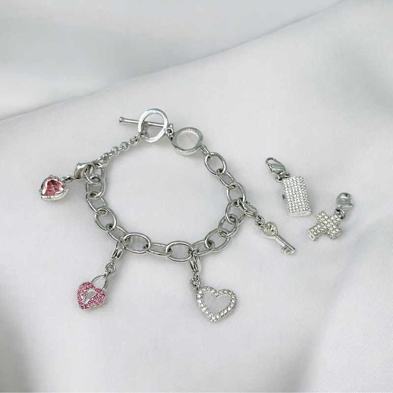 莉亞精品♡ SWAROVSKI 手鍊+吊飾 99新美品-0