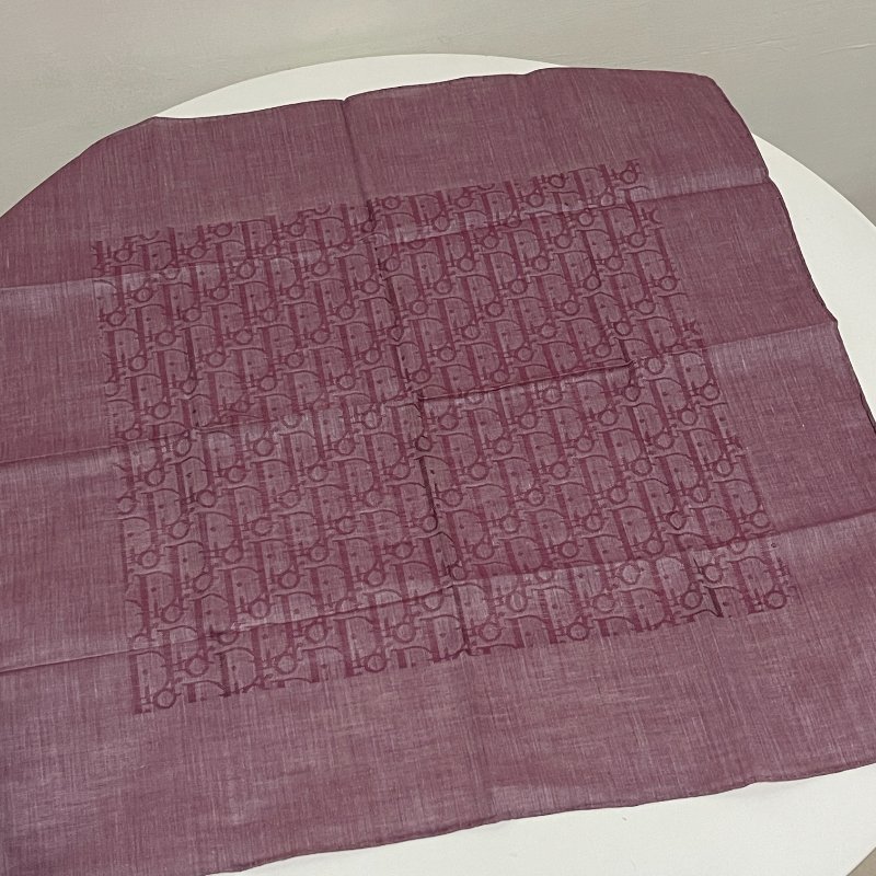 【中古】Dior老花絲巾-0