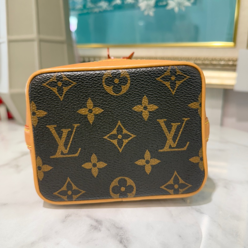 LV 原花NanoNoe金釦束口手提肩斜背水桶包M81266-2
