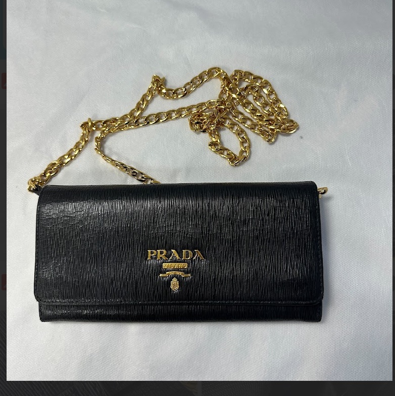 Prada woc 水波紋側背鍊條包-6