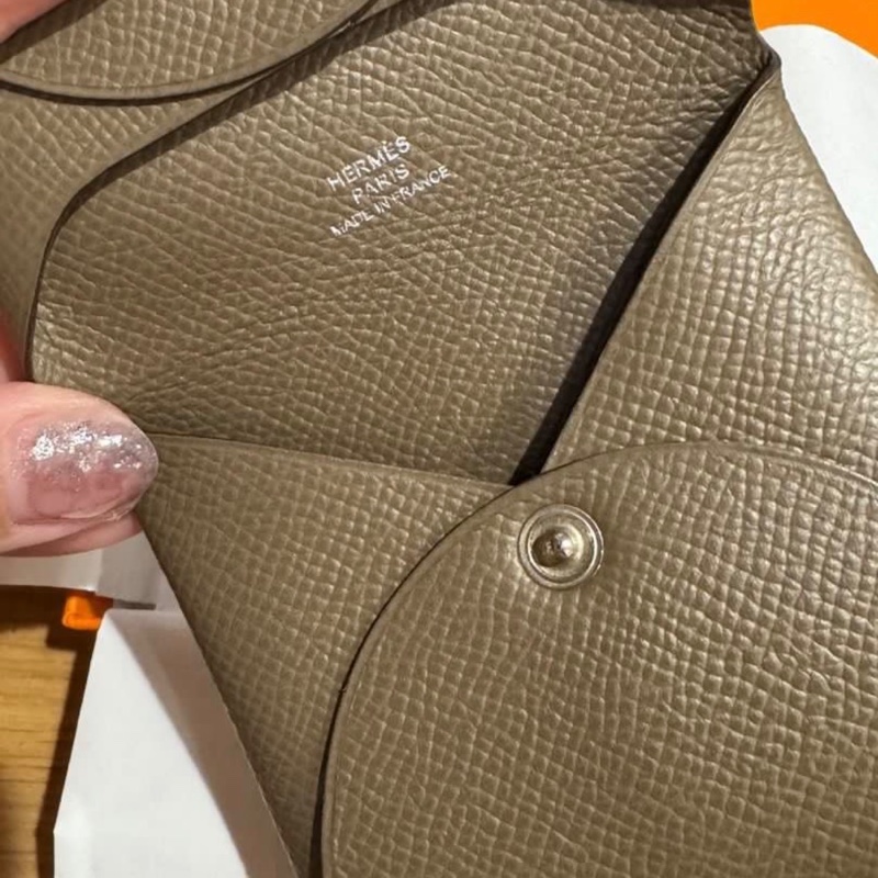 愛馬仕HERMES Bastia 大象灰 零錢包-1