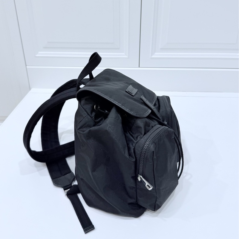Gucci 510343 尼龍 降落傘 黑色 logo 口袋 雙肩包 後背包 手提包 肩背包-12