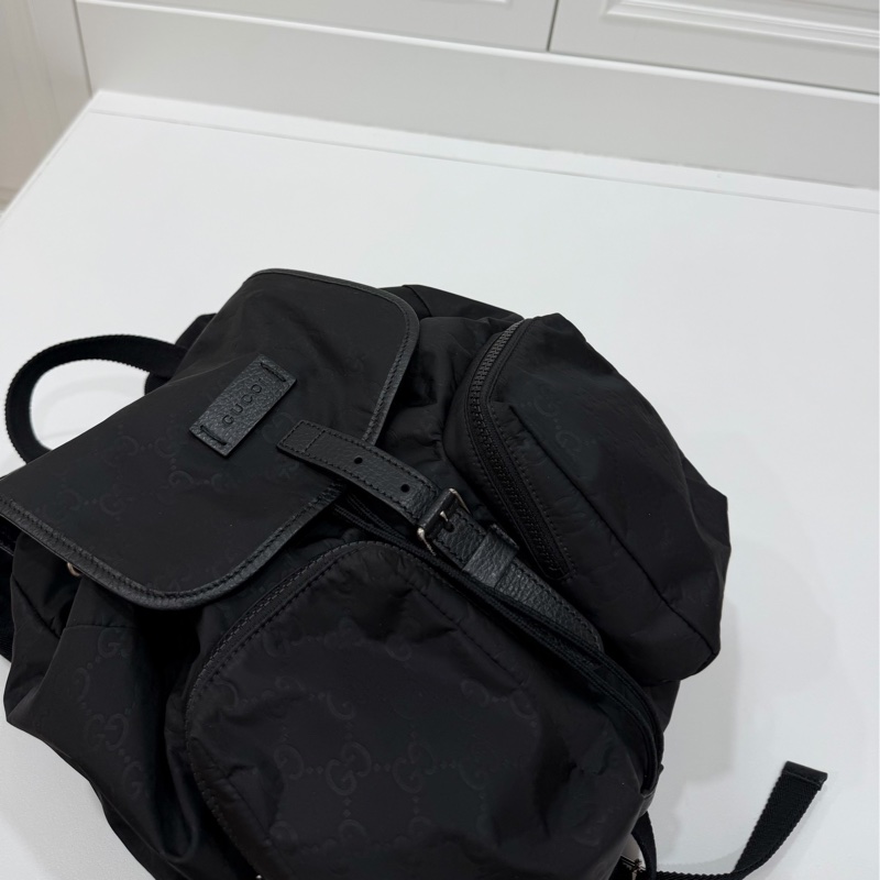 Gucci 510343 尼龍 降落傘 黑色 logo 口袋 雙肩包 後背包 手提包 肩背包-22