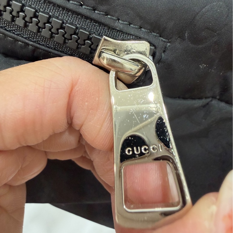 Gucci 510343 尼龍 降落傘 黑色 logo 口袋 雙肩包 後背包 手提包 肩背包-32