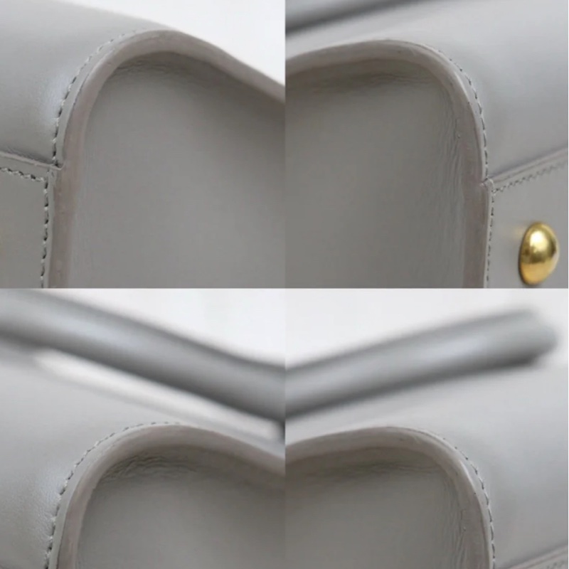 「JL精品代購」97新 Ysl cabas 灰金波士頓 肩背/手提包-5