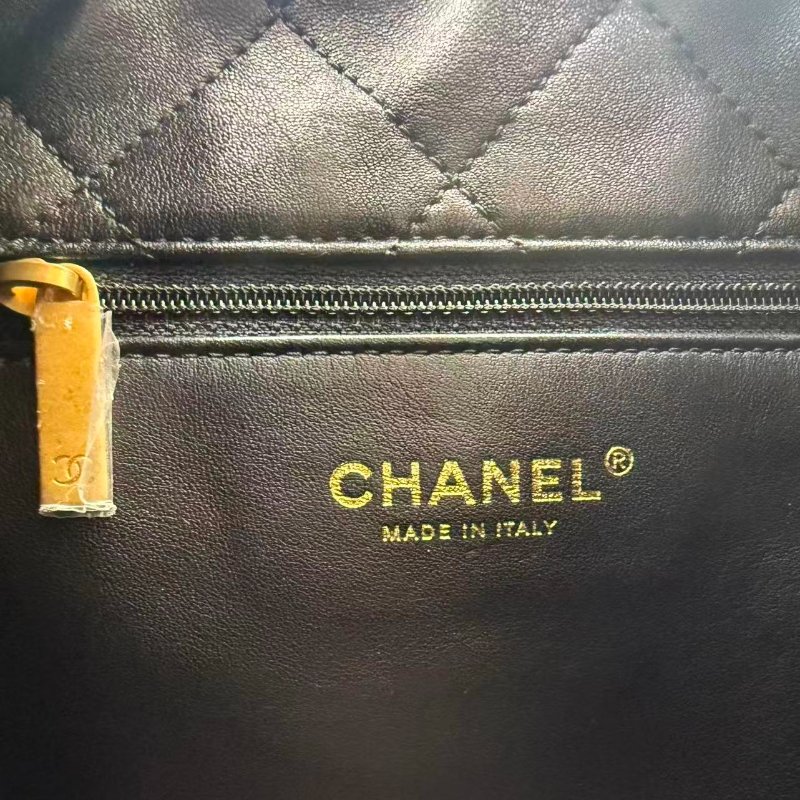 Chanel 黑色小金球抽繩菱格 水桶兩用袋(斜揹/手挽)-7
