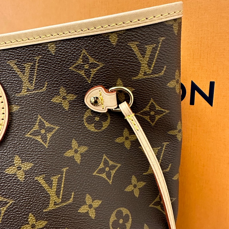 LOUIS VUITTON LV NEVERFULL MM 老花滿印 塗層帆布拼牛皮革 托特包Tote包購物袋子母包手提包單肩包 中號 女款-3