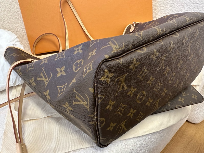 LOUIS VUITTON LV NEVERFULL MM 老花滿印 塗層帆布拼牛皮革 托特包Tote包購物袋子母包手提包單肩包 中號 女款-5