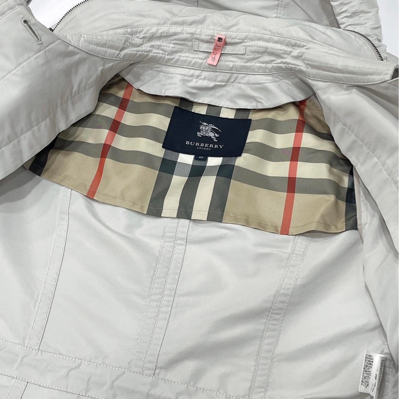 Burberry 倫敦 二件式格紋連帽風衣外套(帽可收) 內搭一件可拆卸的格紋背心-6