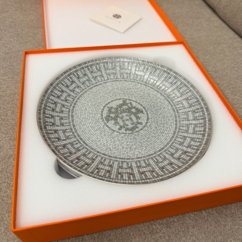 Hermes 馬賽克系列甜點盤-7
