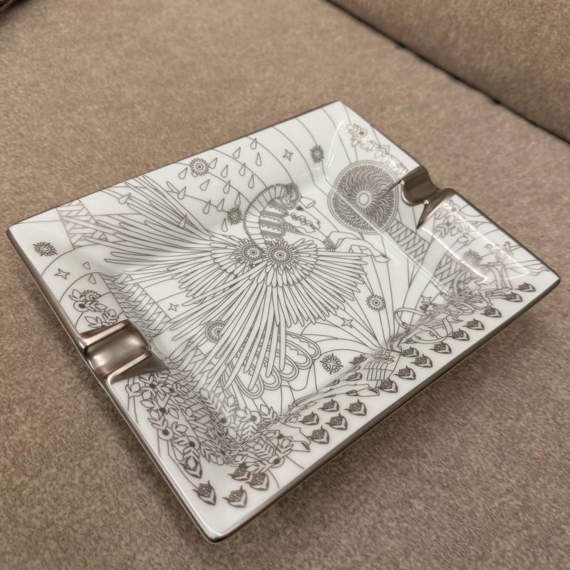 Hermes 稀有 白色飛馬煙灰缸-2