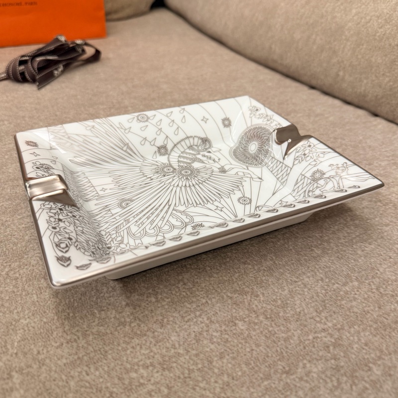Hermes 稀有 白色飛馬煙灰缸-3