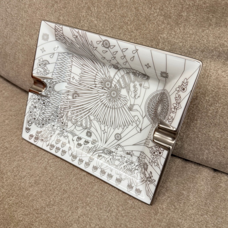 Hermes 稀有 白色飛馬煙灰缸-4