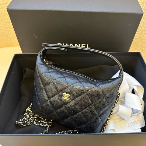 Chanel香奈兒25P飯盒包 黑色荔枝紋 25年8月購入 全新未使用，