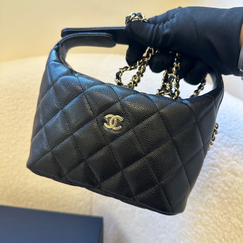 Chanel香奈兒25P飯盒包 黑色荔枝紋 25年8月購入 全新未使用,-3