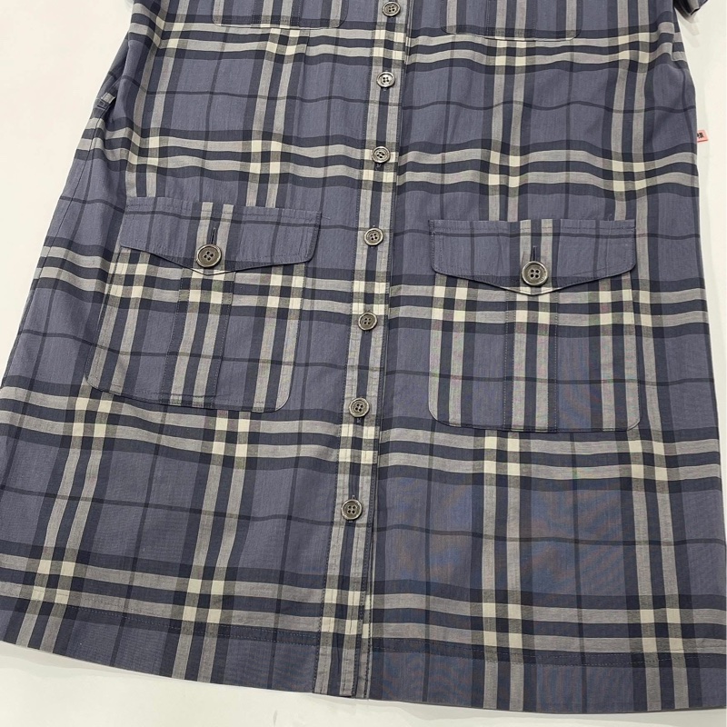 Burberry 倫敦 紫色系格紋洋裝(腰帶遺失了,可用自己的,不影響穿著)-6
