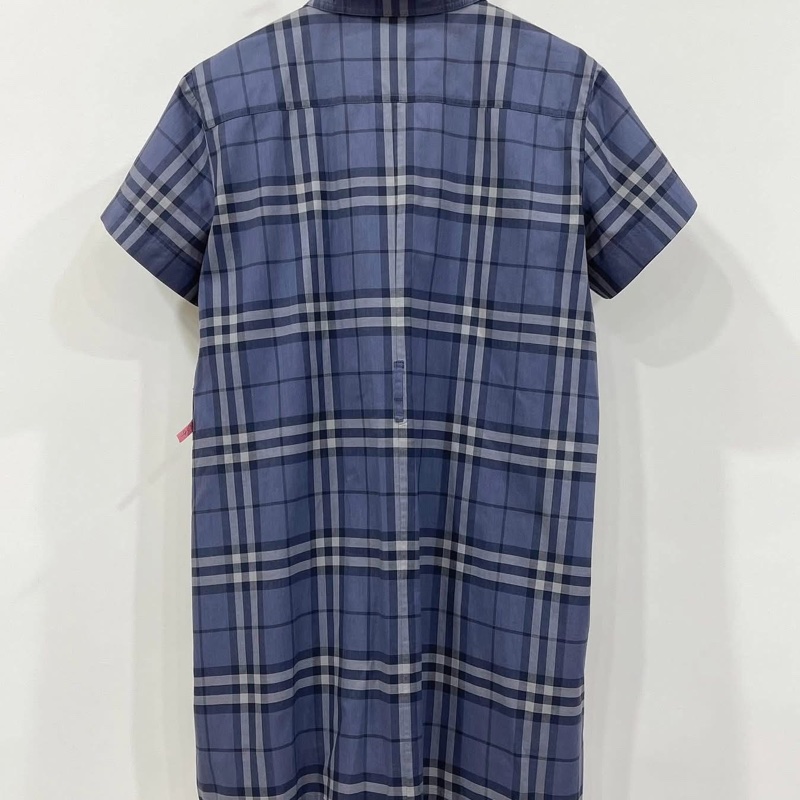 BURBERRY 倫敦 紫色系格紋洋裝-2