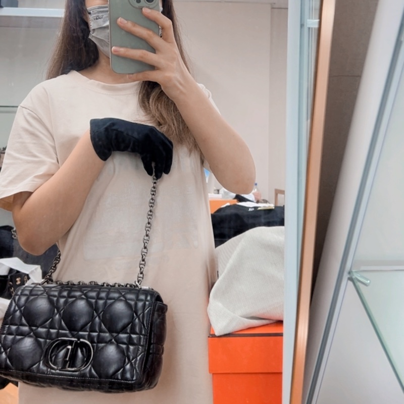 Dior caro so black 中號鏈條包-17